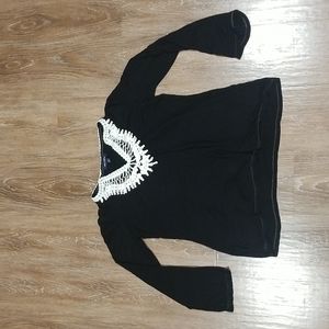 (XS) Max Edition Bohemian Long Sleeve Top Comfy Lightweight Viscose Blend